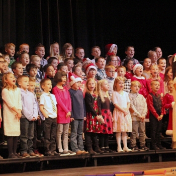 photo of students singing